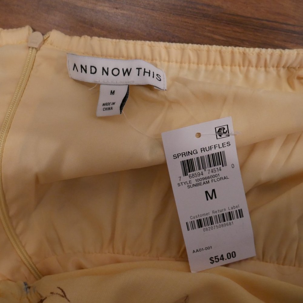 And Now This - Ruffle Yellow Spring Dress - Picture 3 of 8